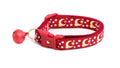 Gold Moons and Stars on Dark Red Cat Collar